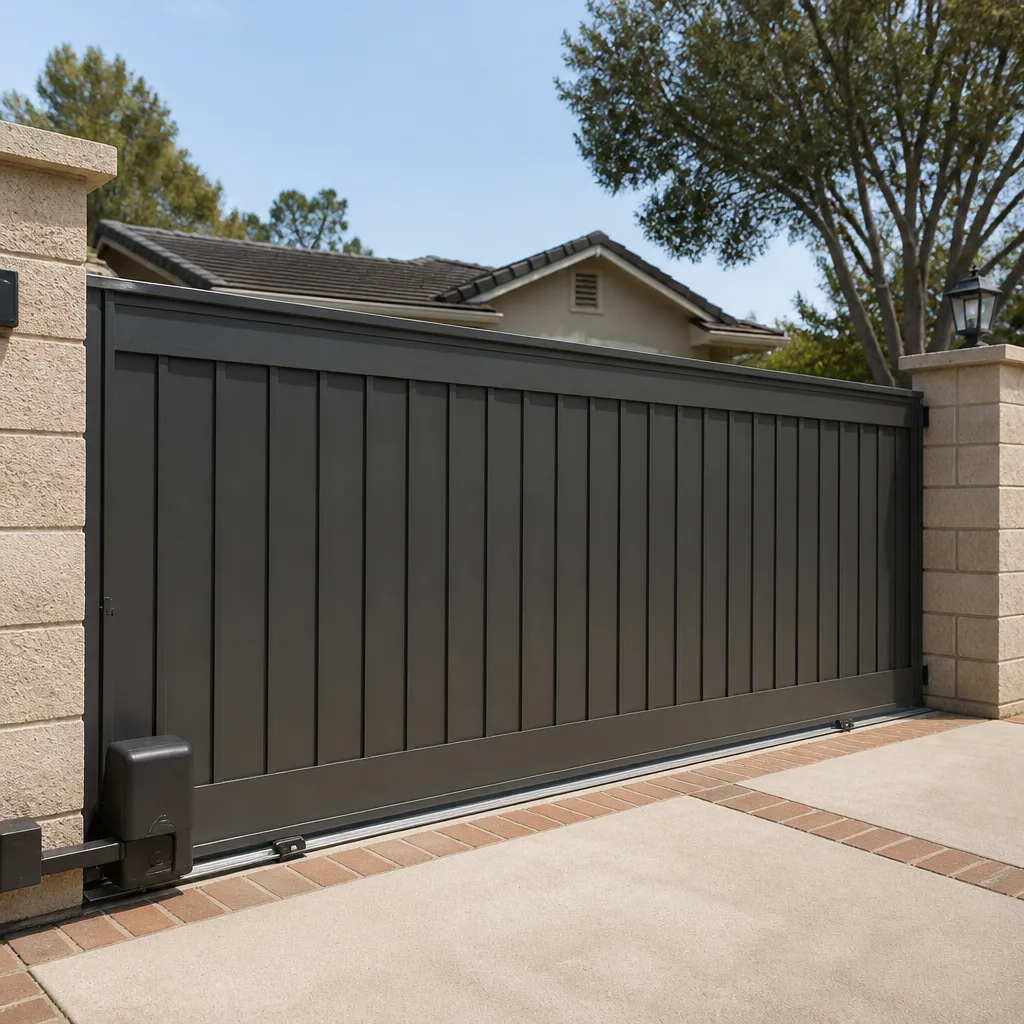 Sliding driveway gates